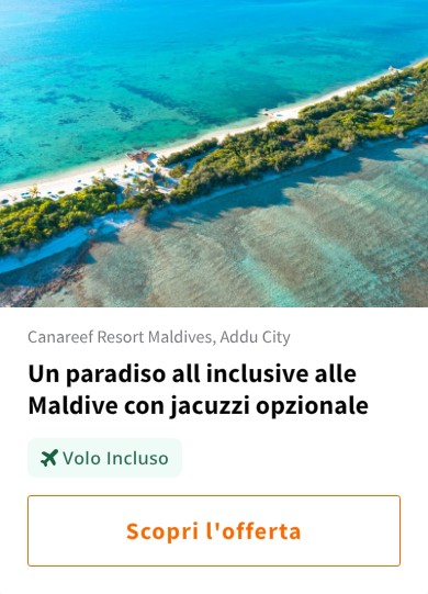 Un paradiso all inclusive alle Maldive con jacuzzi opzionale