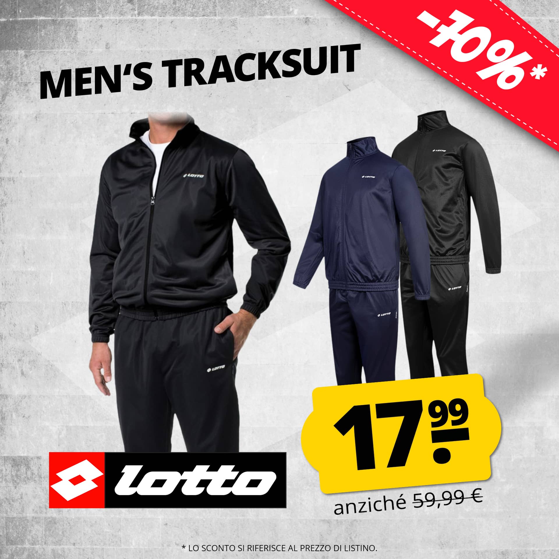 Lotto uomo tuta sportiva