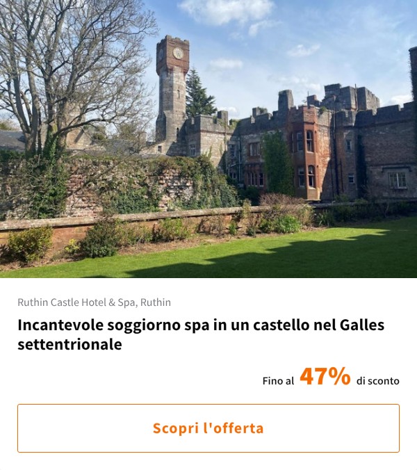 Incantevole soggiorno spa in un castello nel Galles settentrionale