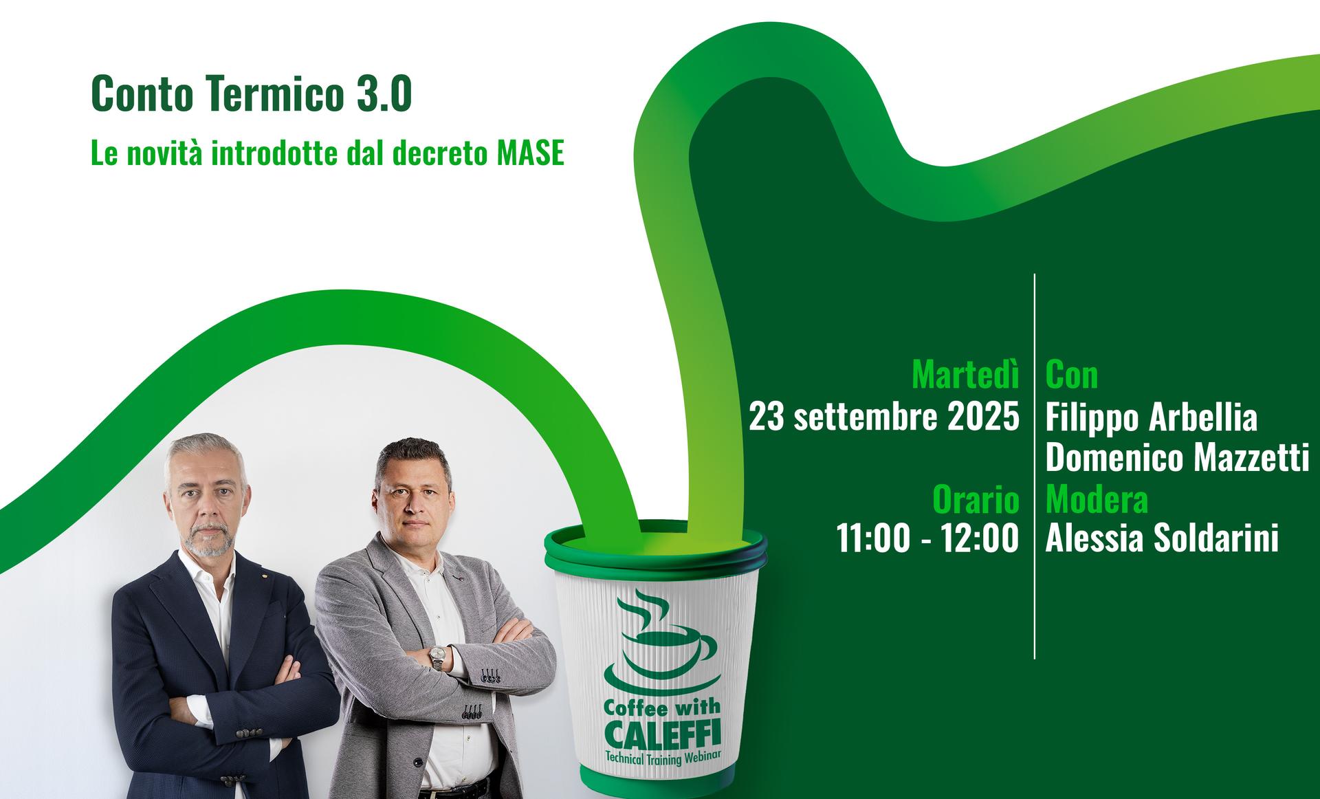 Coffee with Caleffi Conto Termico 3.0