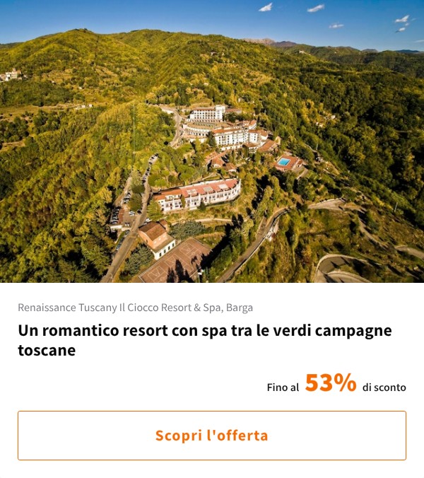 Un romantico resort con spa tra le verdi campagne toscane
