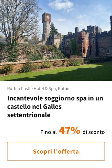 Incantevole soggiorno spa in un castello nel Galles settentrionale