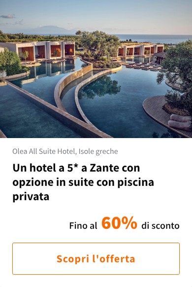 Un hotel a 5* a Zante con opzione in suite con piscina privata