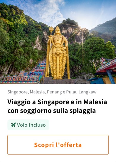 Viaggio a Singapore e in Malesia con soggiorno sulla spiaggia