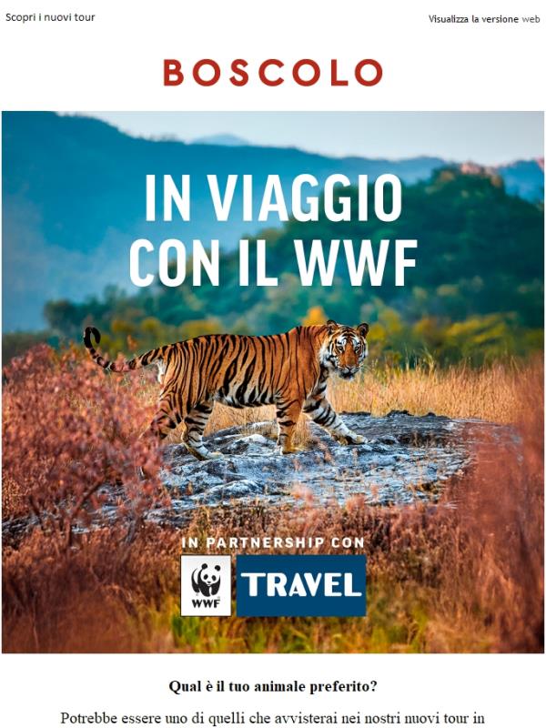 Parti a vedere il tuo animale preferito, con il WWF