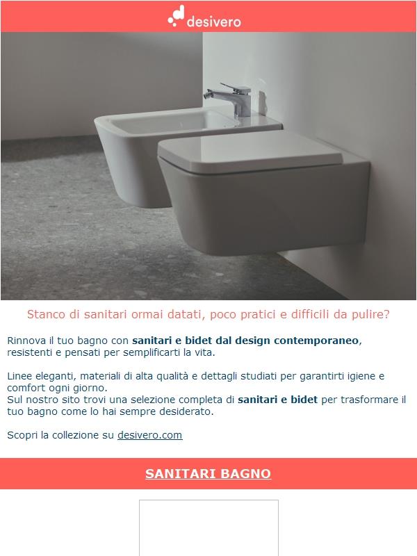 Il bagno che desideri inizia dai sanitari giusti