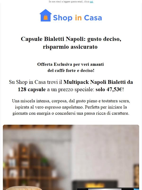 Offerta imperdibile: 128 capsule Bialetti Napoli a soli 47,53€!