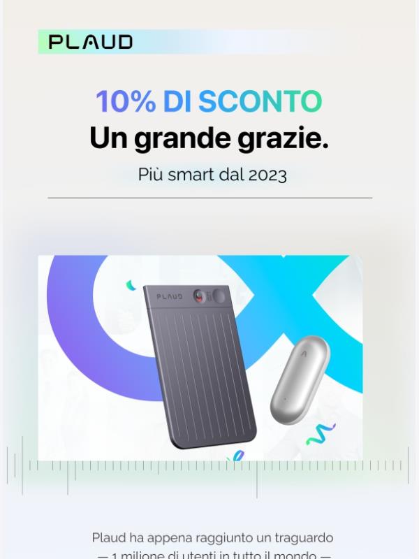 1M di utenti. Un grande grazie.