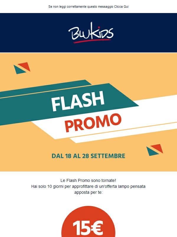 FLASH PROMO | -15€ sul tuo shopping