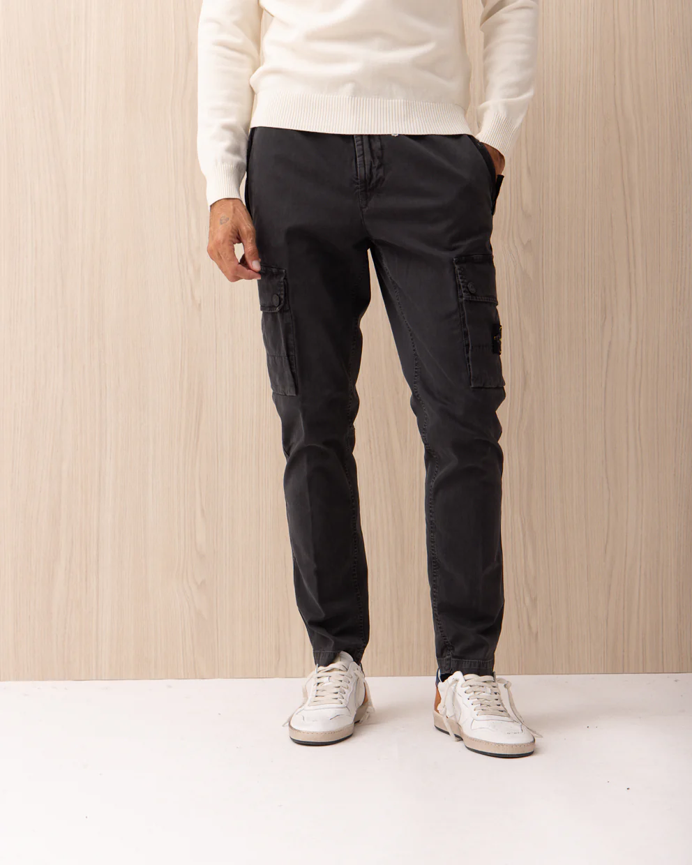 STONE ISLAND  Pantalone Cargo Grigio