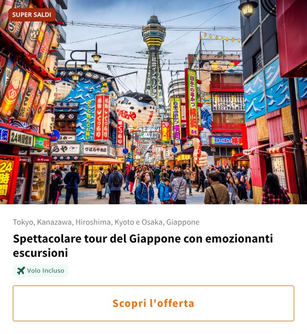 Spettacolare tour del Giappone con emozionanti escursioni