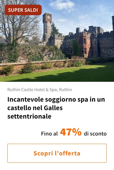 Incantevole soggiorno spa in un castello nel Galles settentrionale