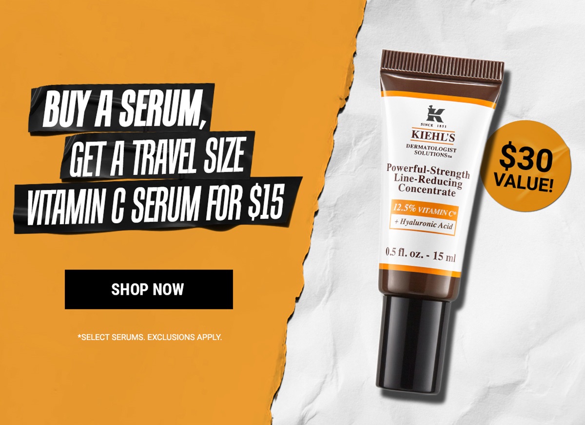 BUY A SERUM, GET A TRAVEL SIZE VITAMIN C SERUM FOR $15