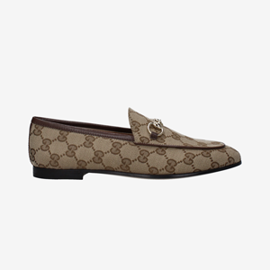 Gucci Loafers Women Fabric Beige/Ebony