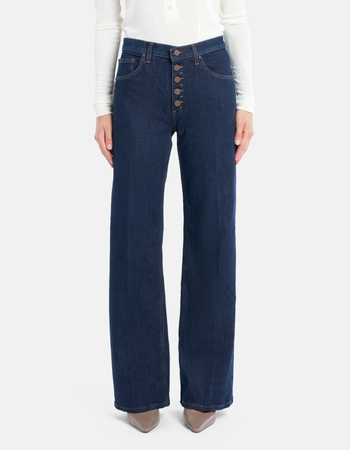 Image of Dondup Jeans Jacklyn wide leg in denim stretch