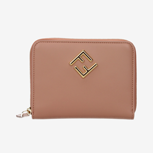 Fendi Wallets Women Leather Pink/Ballet Flats