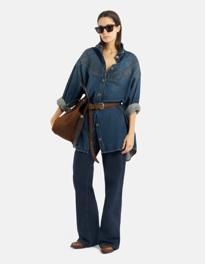 Image of Dondup Abito over in denim fisso