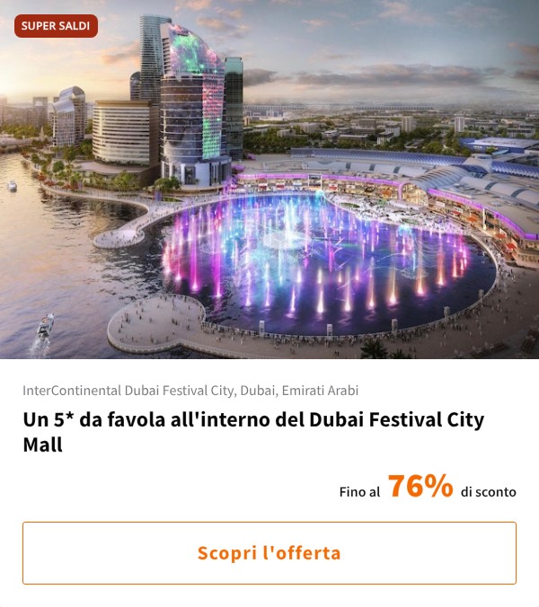 Un 5* da favola all'interno del Dubai Festival City Mall