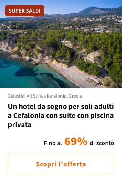 Un hotel da sogno per soli adulti a Cefalonia con suite con piscina privata