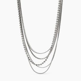 STYLE 08  Girocollo con catene multiple di diverse lunghezze