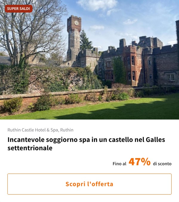 Incantevole soggiorno spa in un castello nel Galles settentrionale