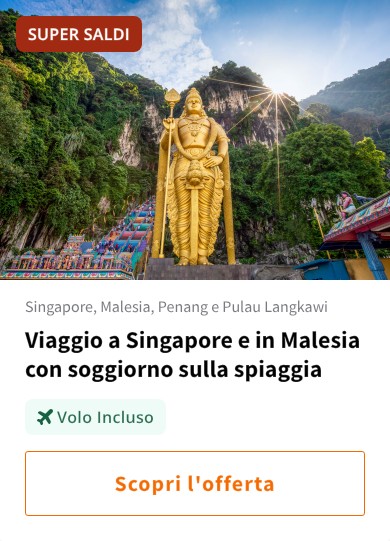 Viaggio a Singapore e in Malesia con soggiorno sulla spiaggia