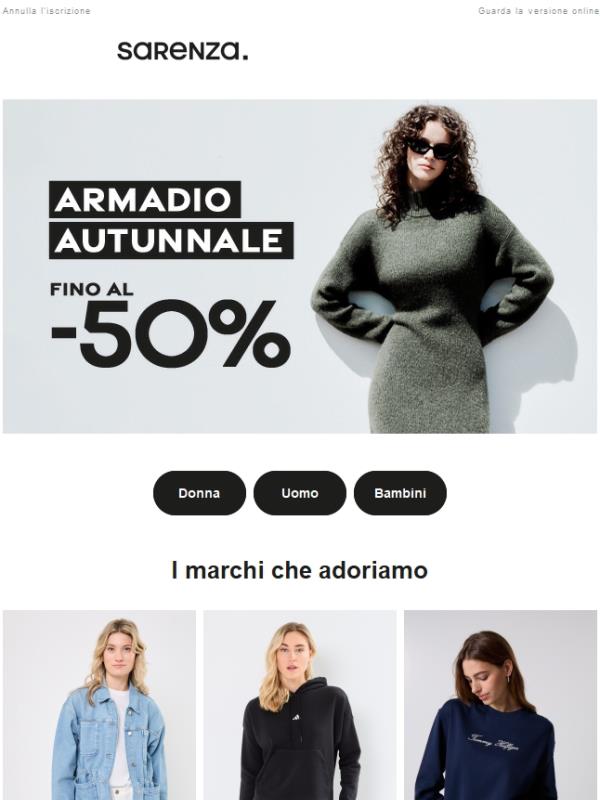 ✨ Fino al -50 % sul tuo guardaroba autunnale!
