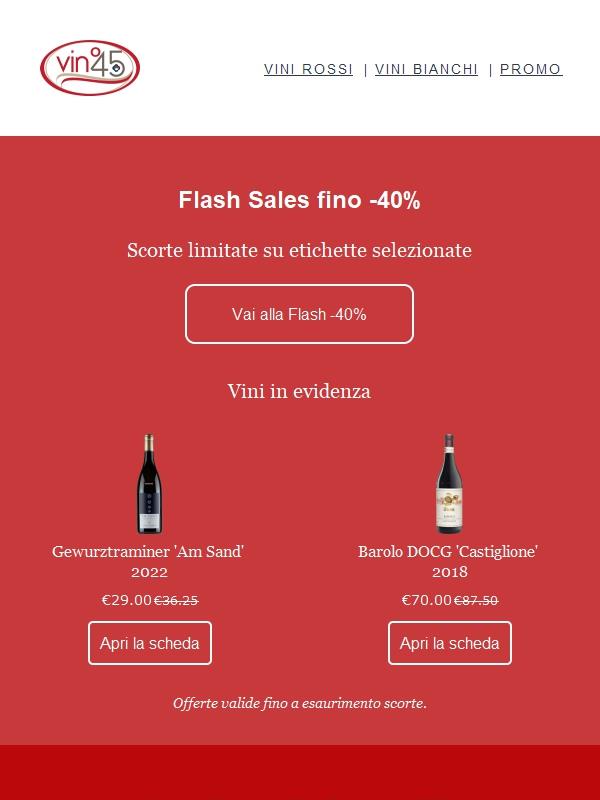 Flash Sale: -40% fino ad esaurimento scorte