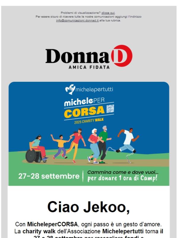 Corri, cammina, partecipa: ogni passo può fare la differenza