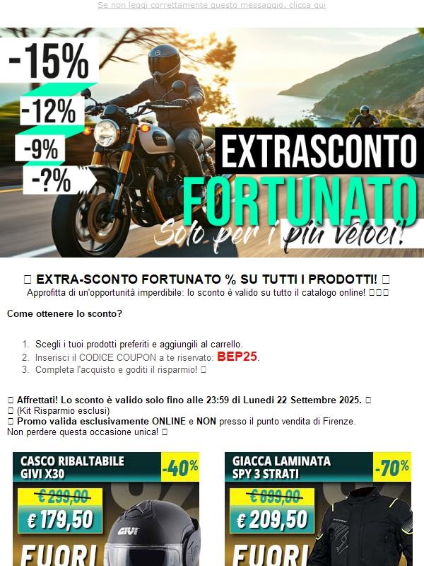 Last Minute - EXTRA SCONTO FORTUNATO - Ultimi 2 Giorni - Spedizione Gratis!🚀