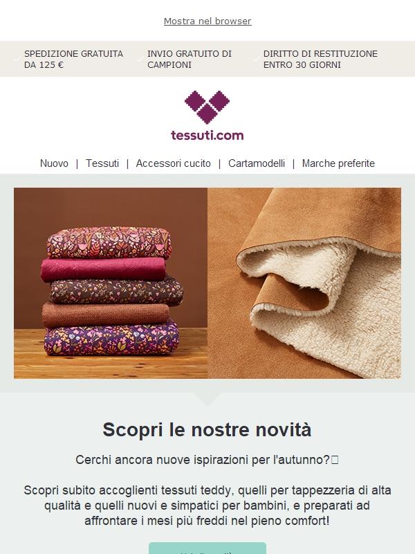 Nuovi tessuti per l'autunno