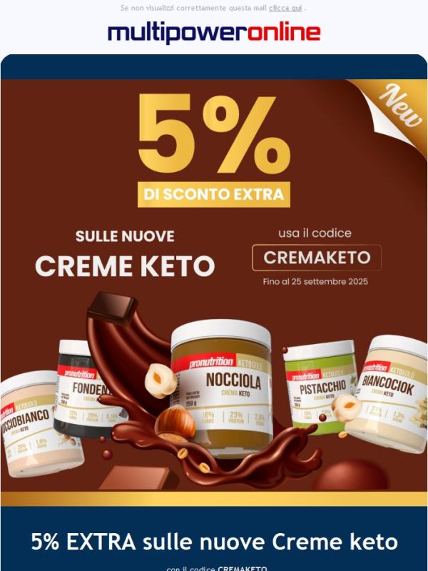 -5% sulle nuove Creme Keto 🤩