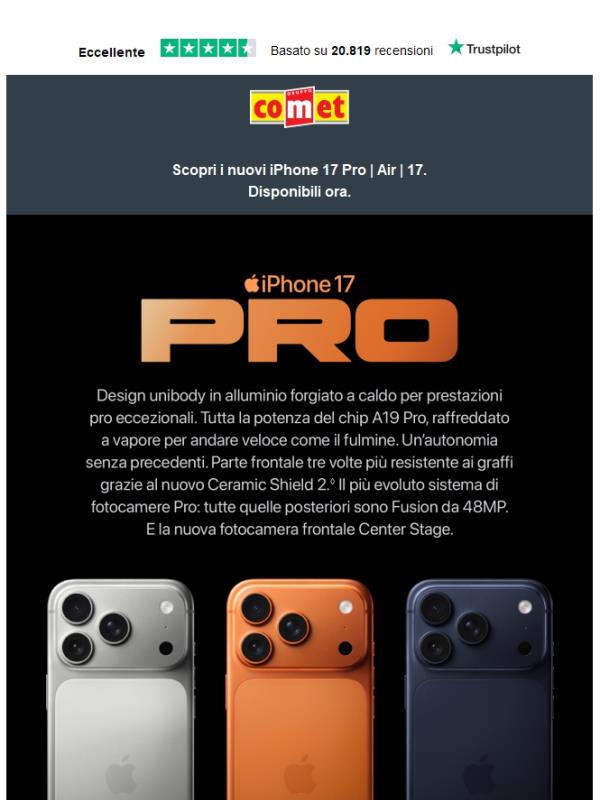 Nuovi iPhone 17: disponibili ora 📱