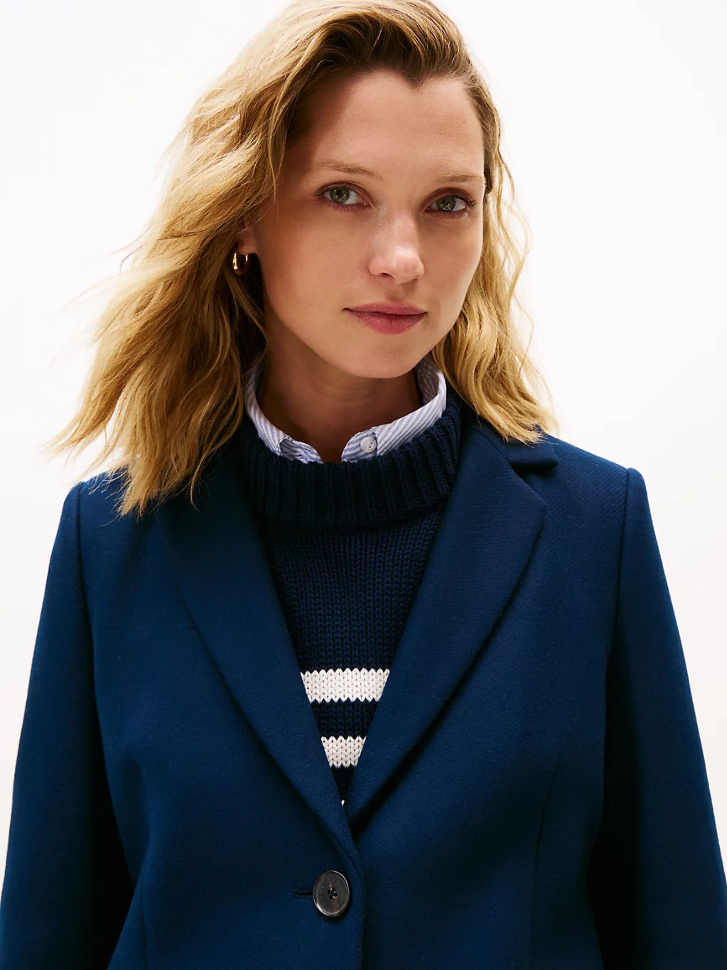 Cappotto monopetto con cashmere