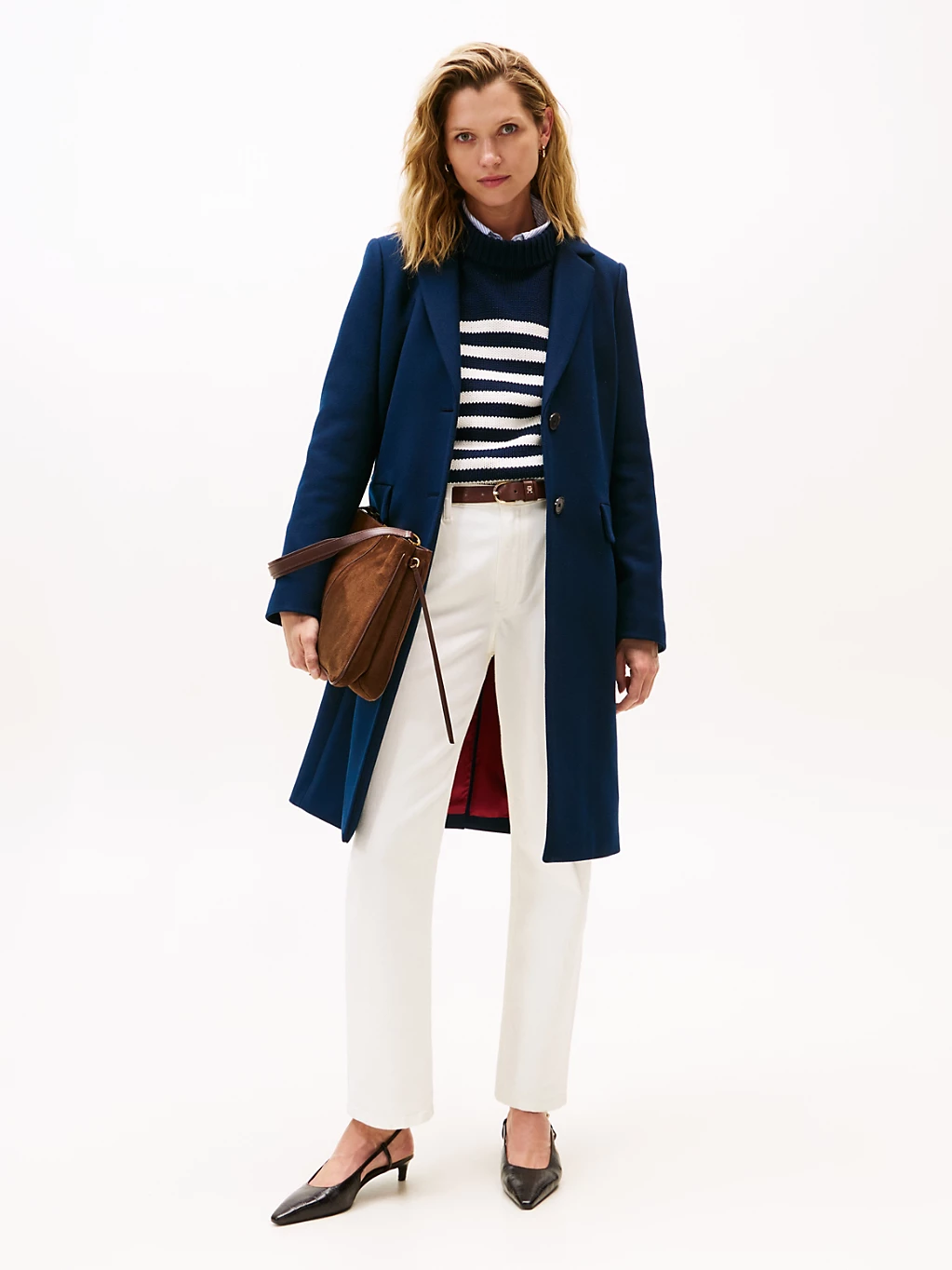 Cappotto monopetto con cashmere