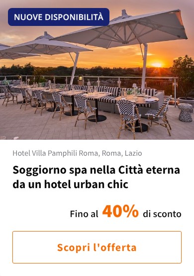 Soggiorno spa nella Città eterna da un hotel urban chic