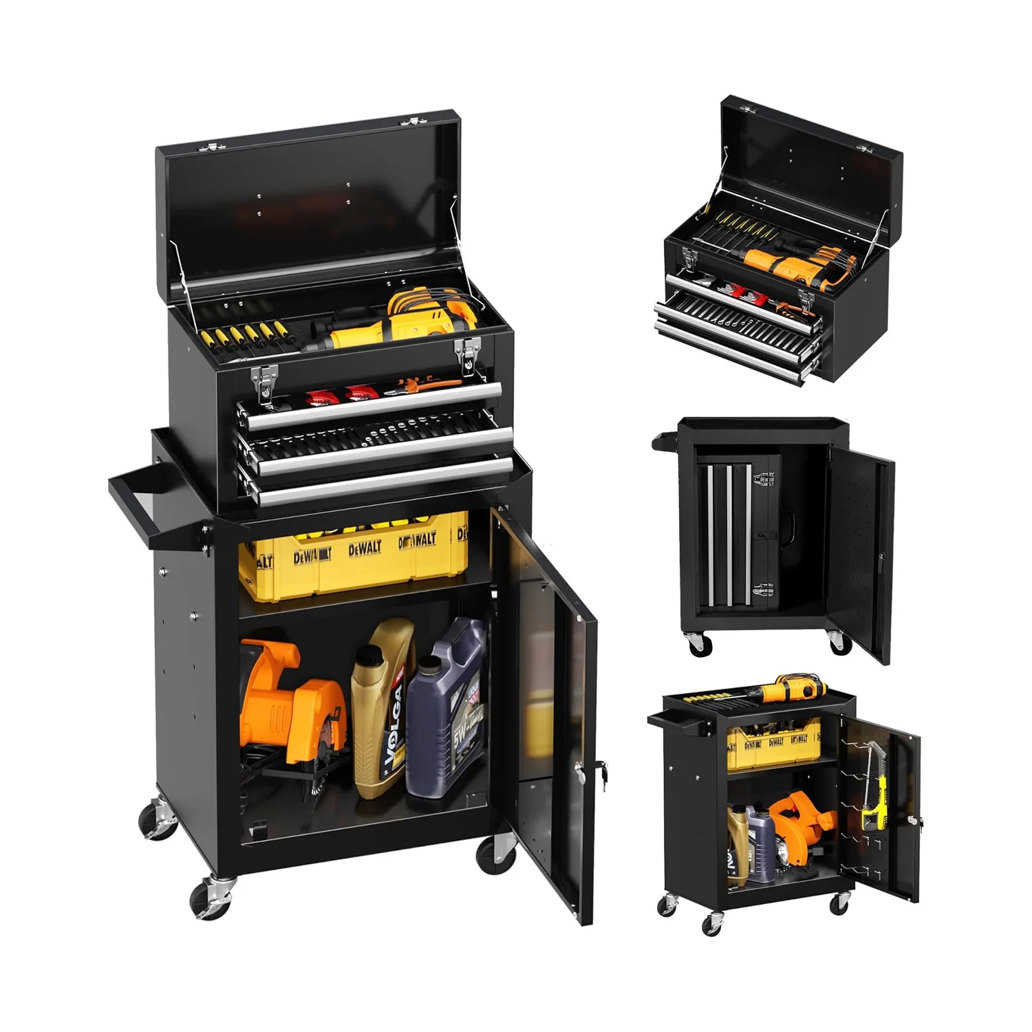 Image of Carrello per Attrezzi con Cassetti e Armadietto