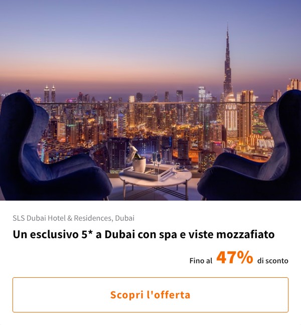 Un esclusivo 5* a Dubai con spa e viste mozzafiato