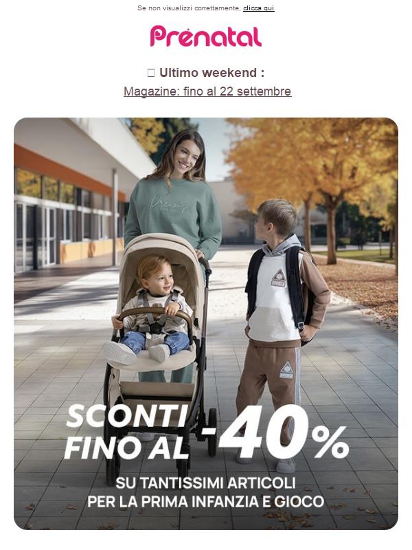 ⏳ Fino al -40%, ultimi giorni di magazine!