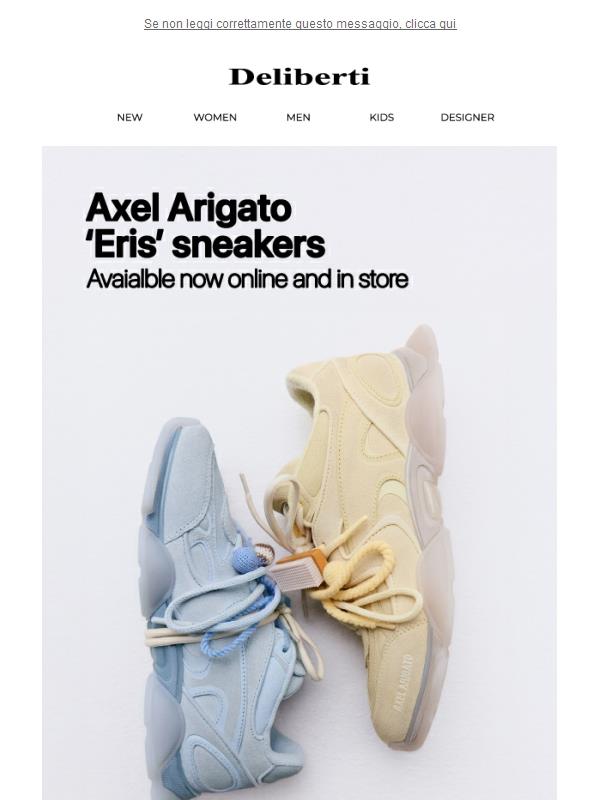 Scopri le nuove Axel Arigato 'Eris' sneakers, ora disponibile in store e su deliberti.it