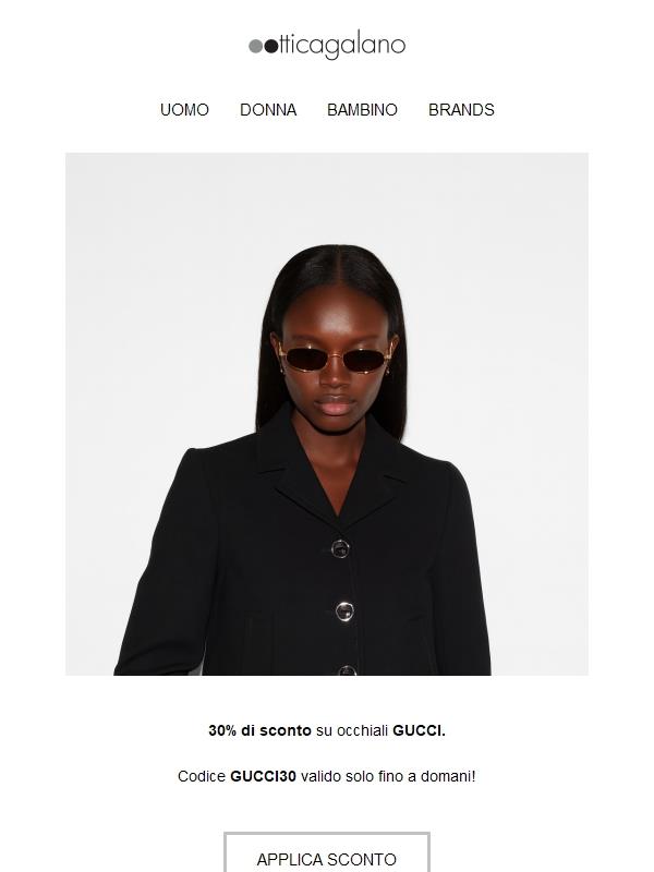 -30% su occhiali GUCCI