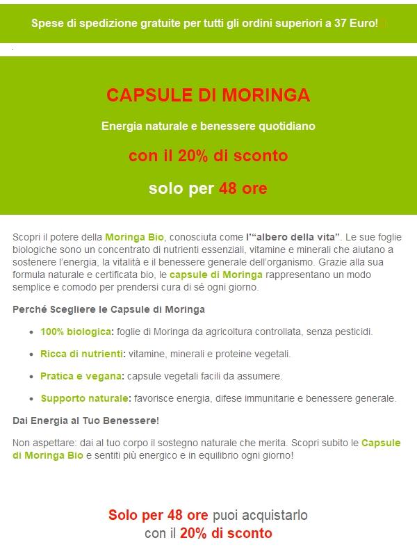 (Sconto 20%)  Ricarica corpo e mente con la Moringa Bio 🌿