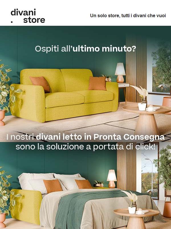 🛋️ Ospiti all’ultimo minuto? Extra -80€ su tutti i divani letto in pronta consegna!