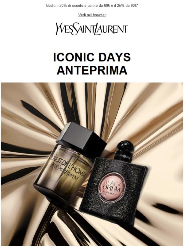 Iconic Days: per te l’anteprima esclusiva