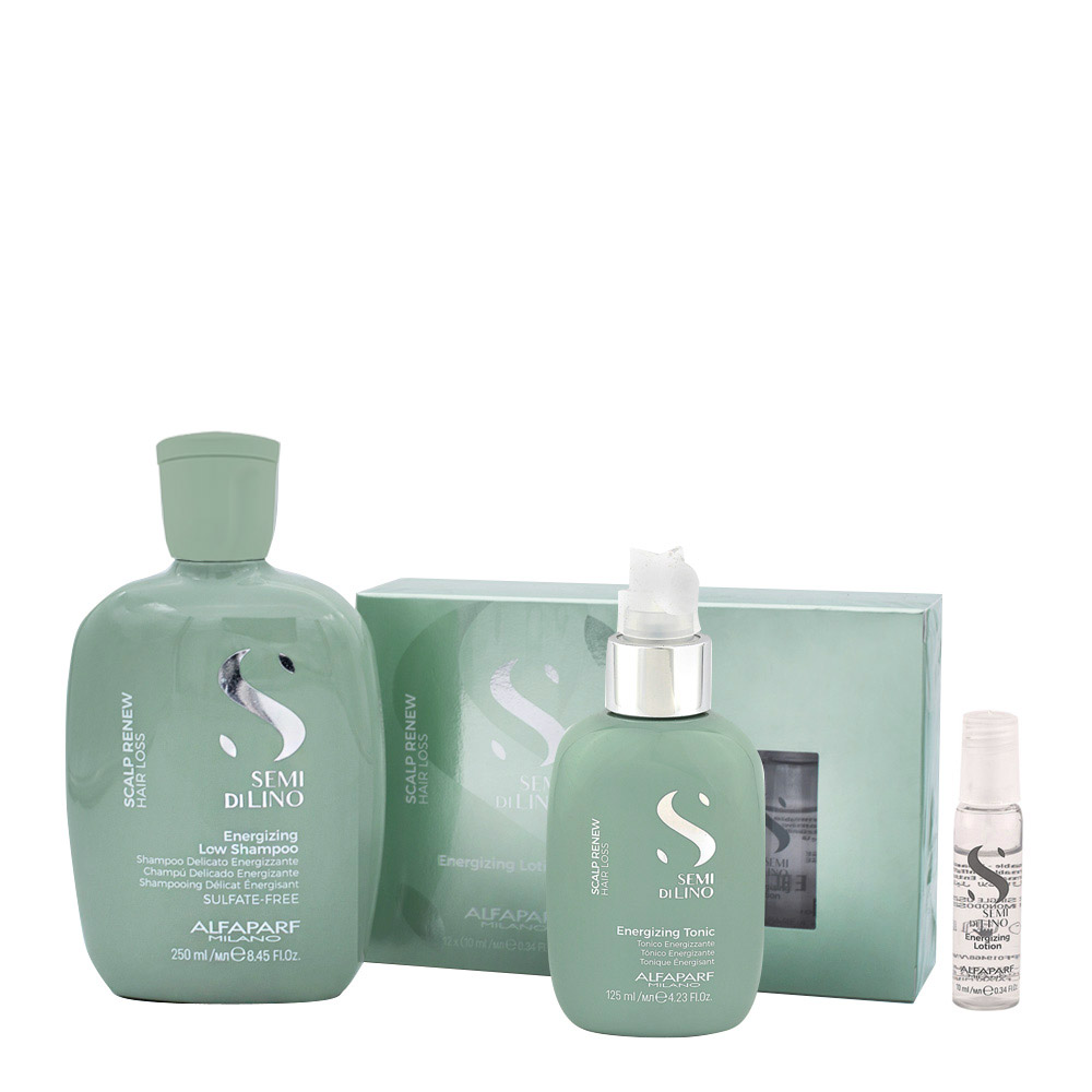 Image of Alfaparf Semi di Lino Rituale Anticaduta Shampoo 250ml Lozione 125ml Fiale 12x10ml