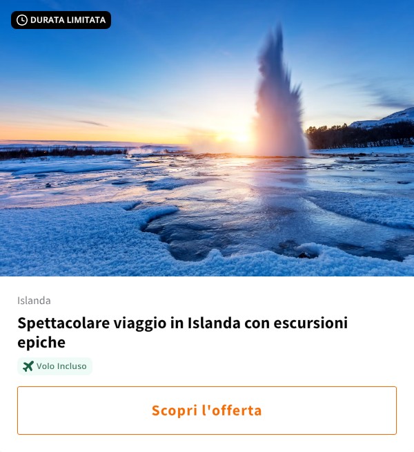 Spettacolare viaggio in Islanda con escursioni epiche