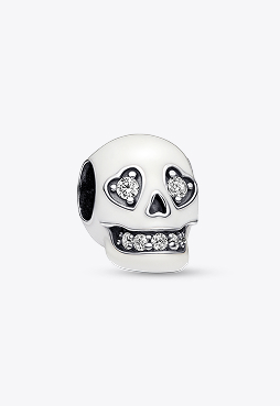 Glow-in-the-dark Sparkling Skull Charm