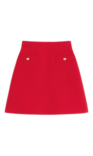 Wool and silk skirt