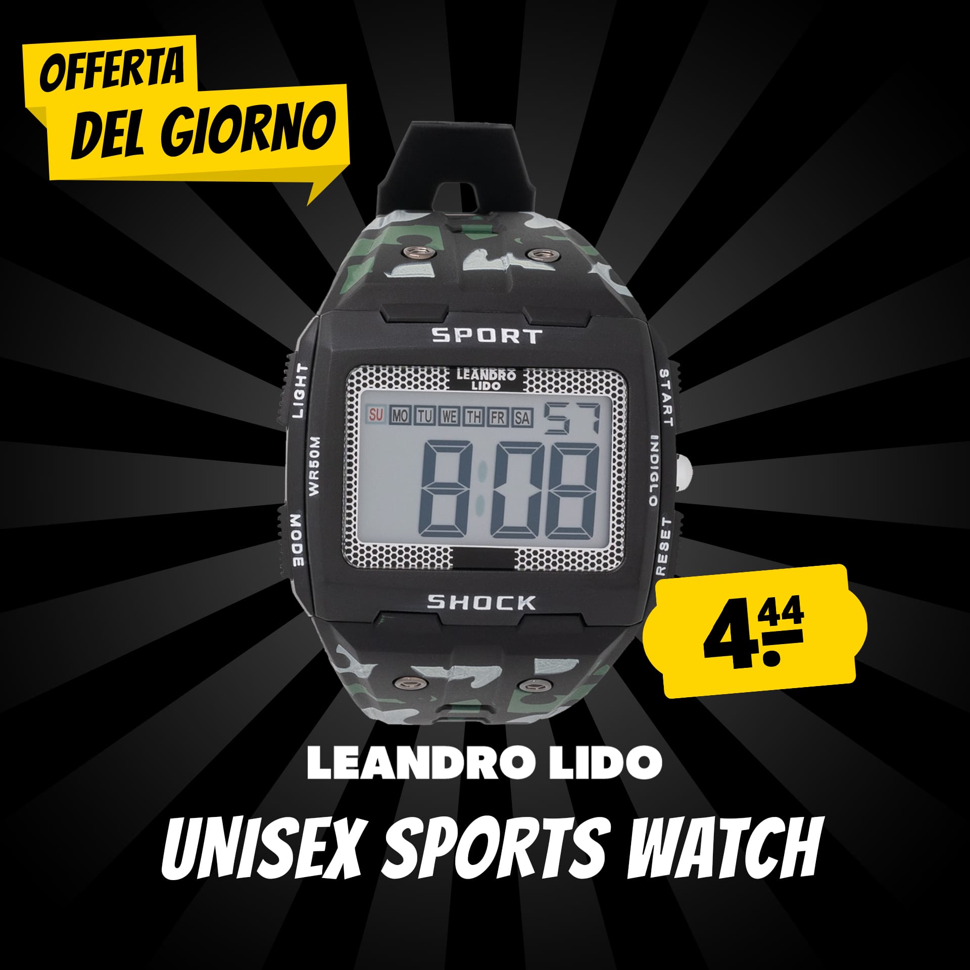 Leandro Lido sterpeto unisex orologio sportivo