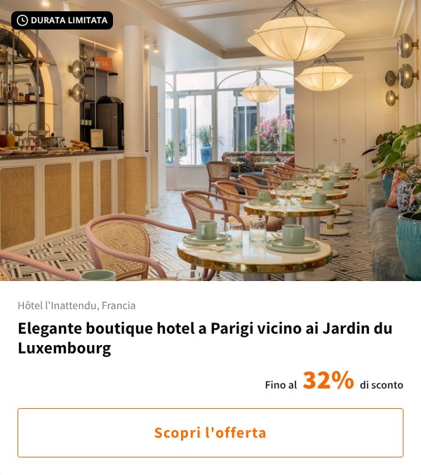 Elegante boutique hotel a Parigi vicino ai Jardin du Luxembourg